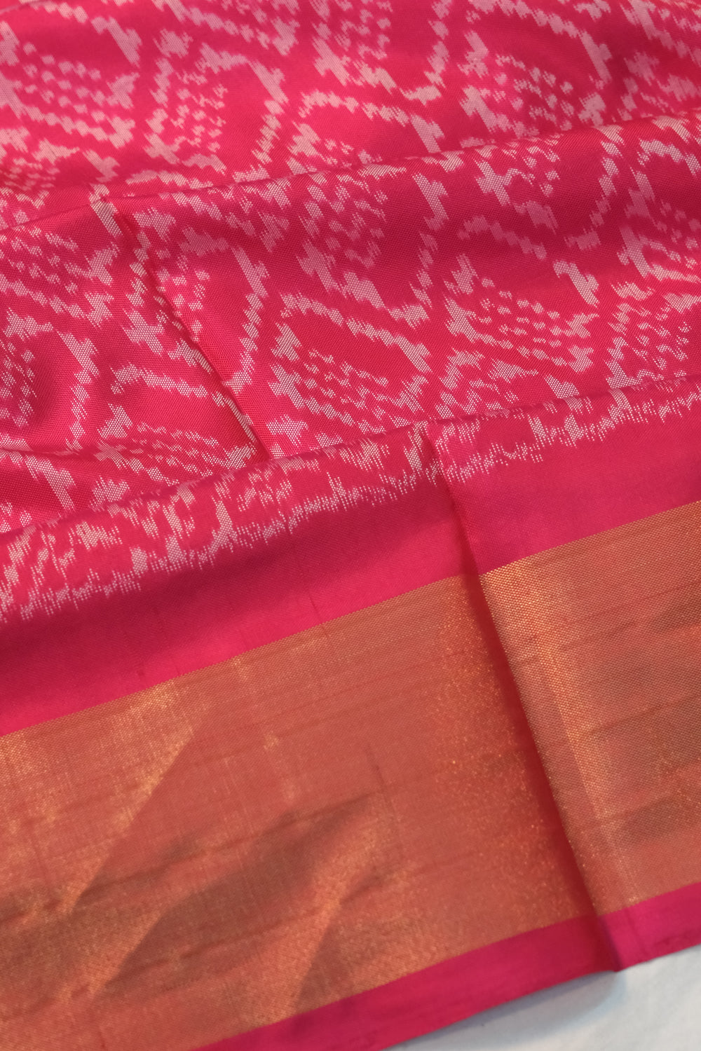 Pochampally Silk Ikat Pink Saree