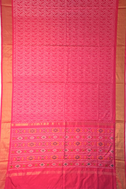 Pochampally Silk Ikat Pink Saree