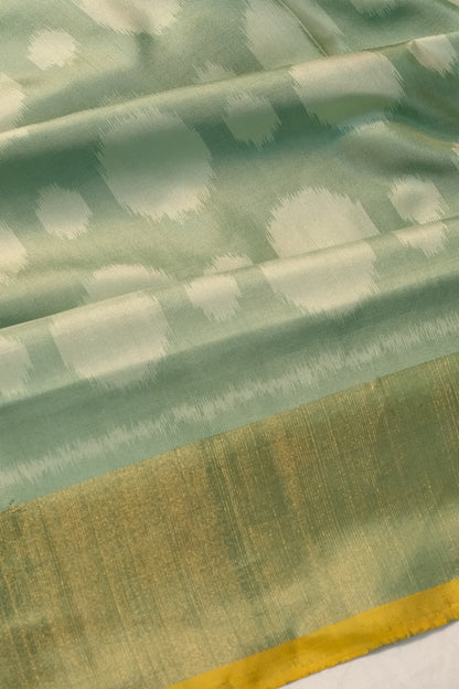 Pochampally Silk Ikat Pastel Green Saree