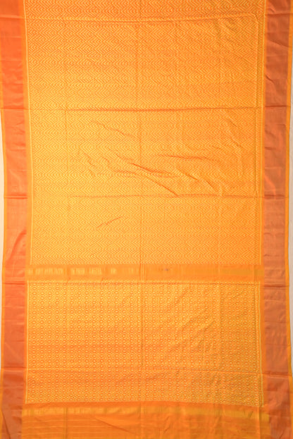 Pochampally Silk Ikat Orange Saree