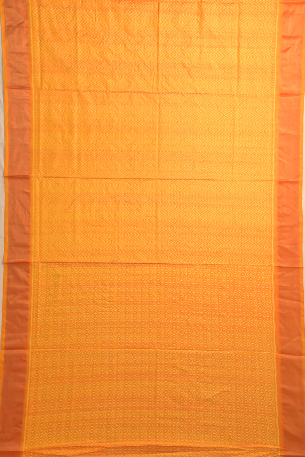 Pochampally Silk Ikat Orange Saree