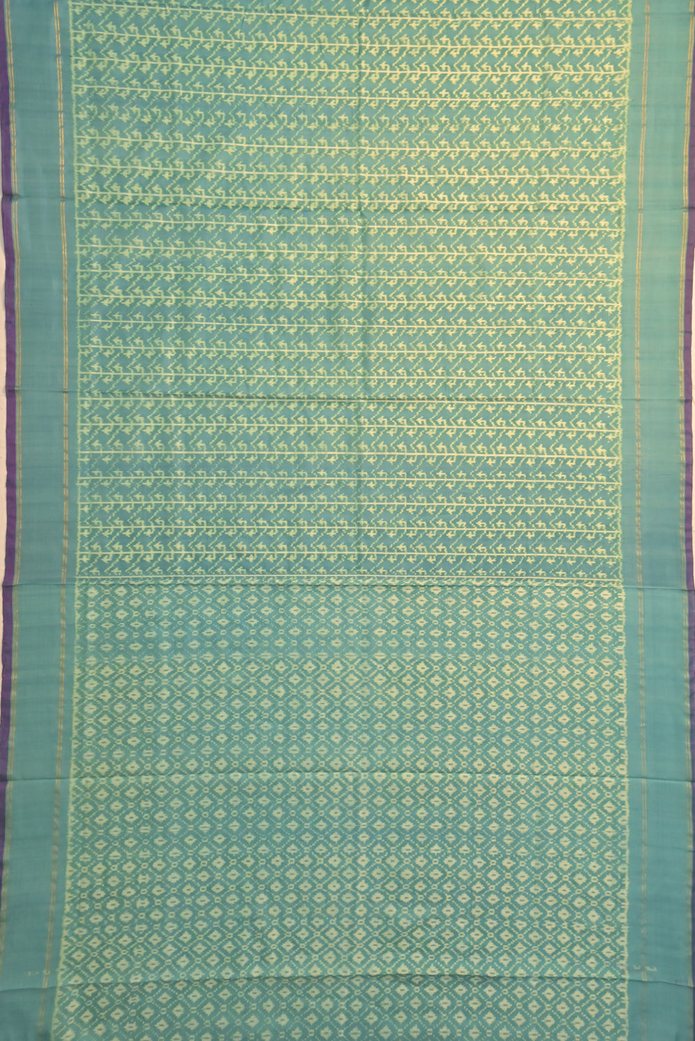 Pochampally Silk Ikat Sea Green Saree