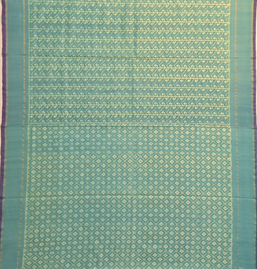 Pochampally Silk Ikat Sea Green Saree