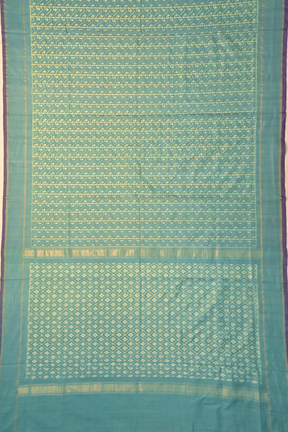 Pochampally Silk Ikat Sea Green Saree