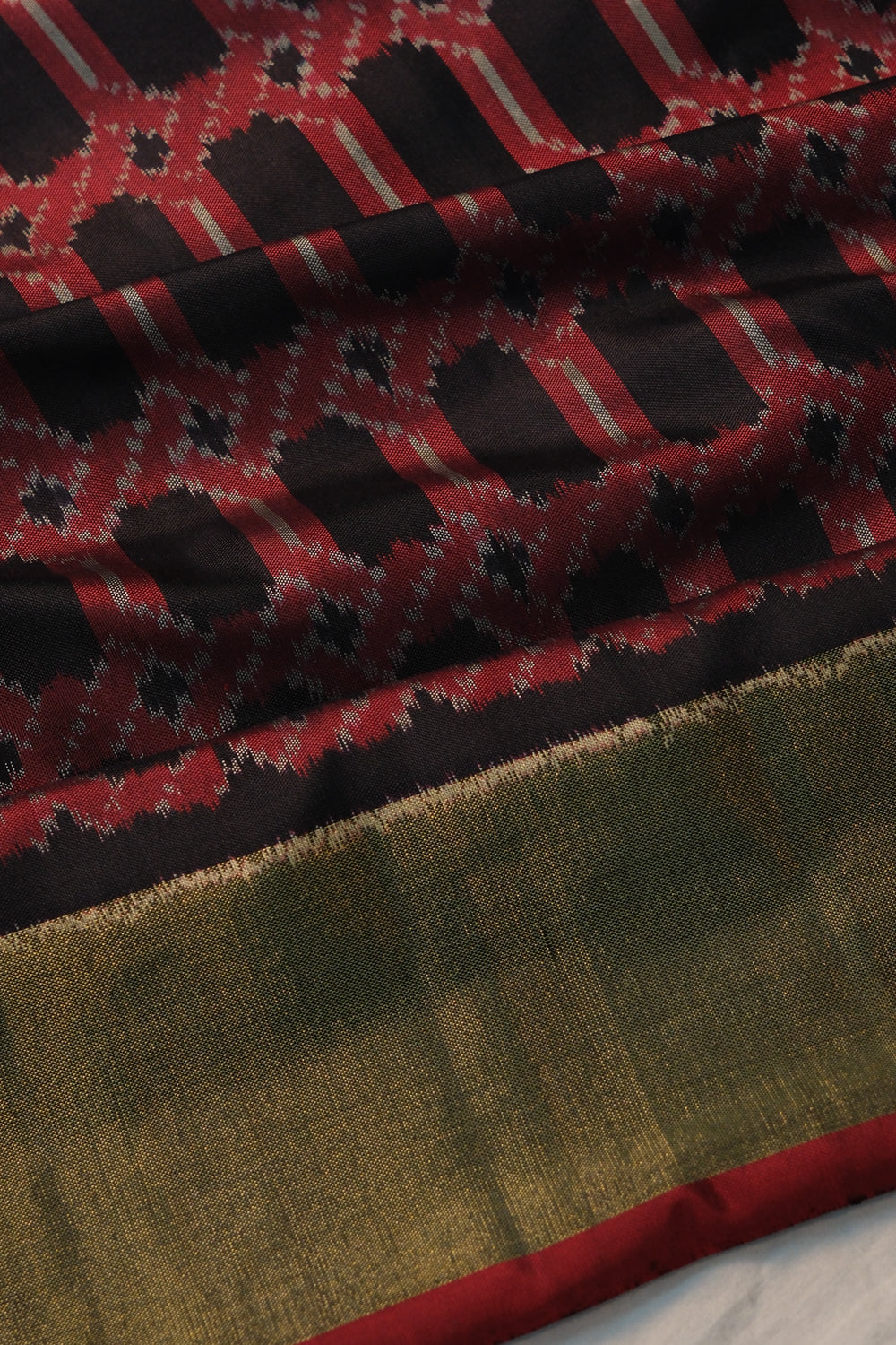Pochampally Silk Ikat Black Saree