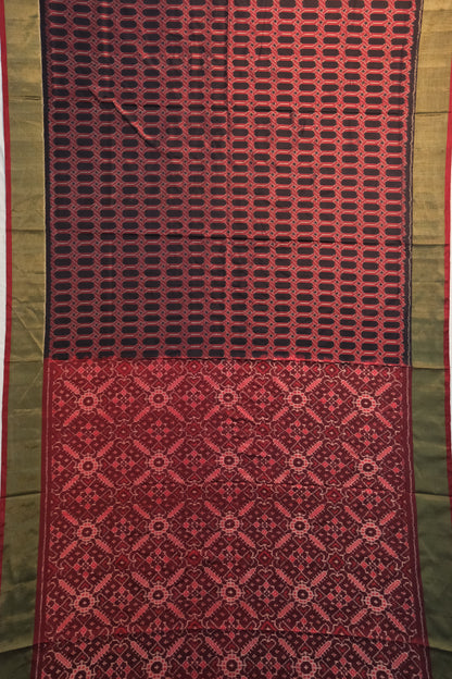 Pochampally Silk Ikat Black Saree