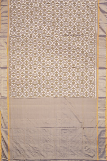 Pochampally Silk Ikat Grey Saree