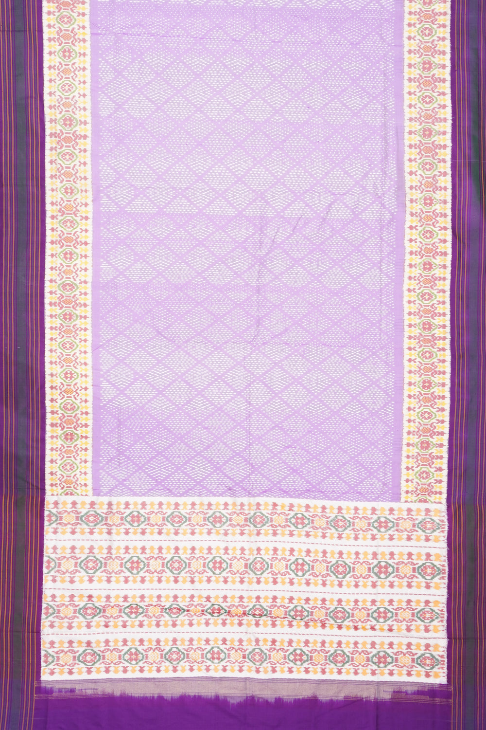 Pochampally Silk Ikat Lavender Saree