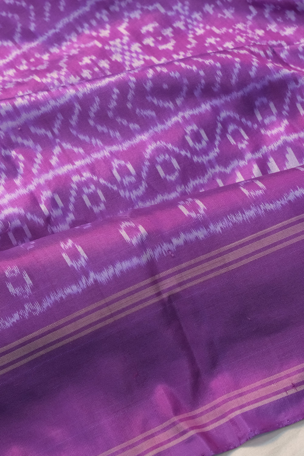 Pochampally Silk Ikat Violet Saree