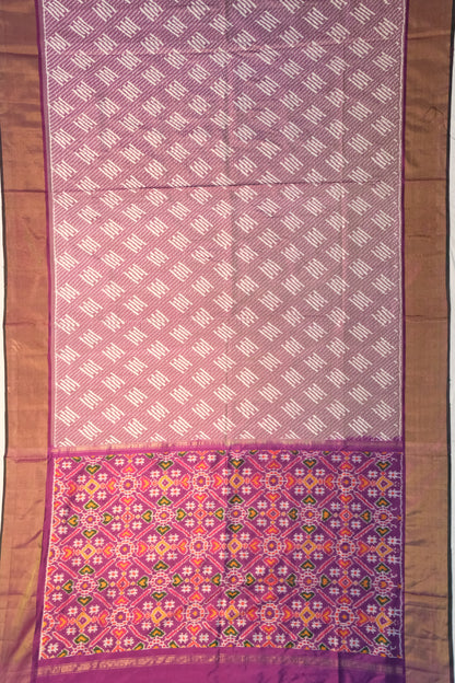 Pochampally Silk Ikat Purple Saree