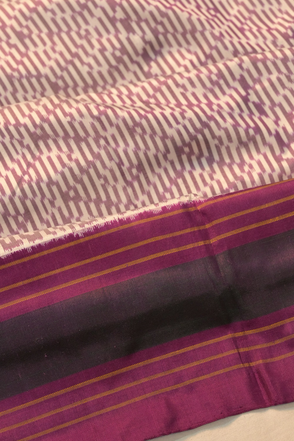 Pochampally Silk Ikat White Saree