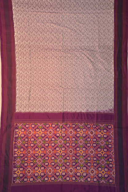 Pochampally Silk Ikat White Saree