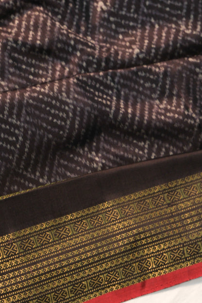 Pochampally Silk Ikat Black Saree