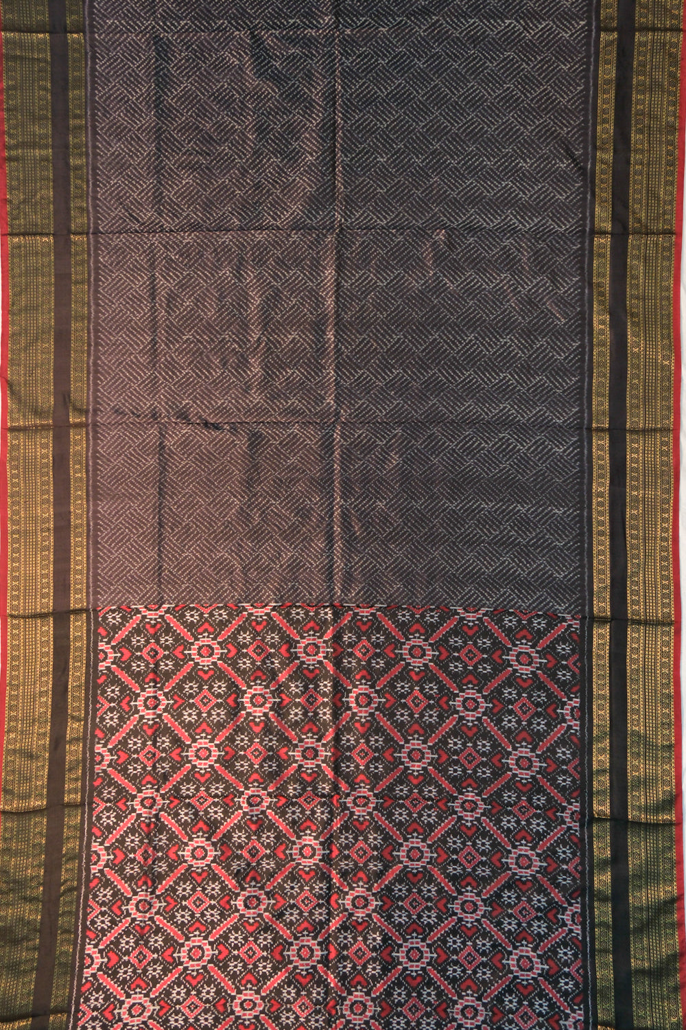 Pochampally Silk Ikat Black Saree