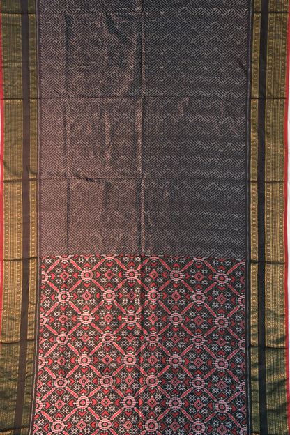 Pochampally Silk Ikat Black Saree