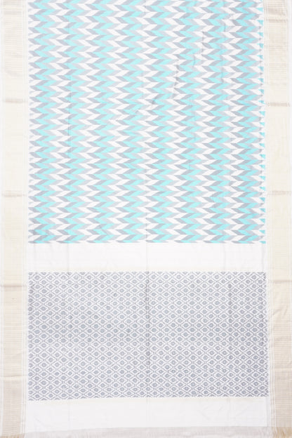 Pochampally Silk Ikat Sky Blue Saree