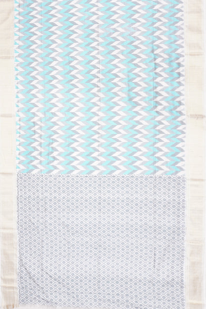 Pochampally Silk Ikat Sky Blue Saree