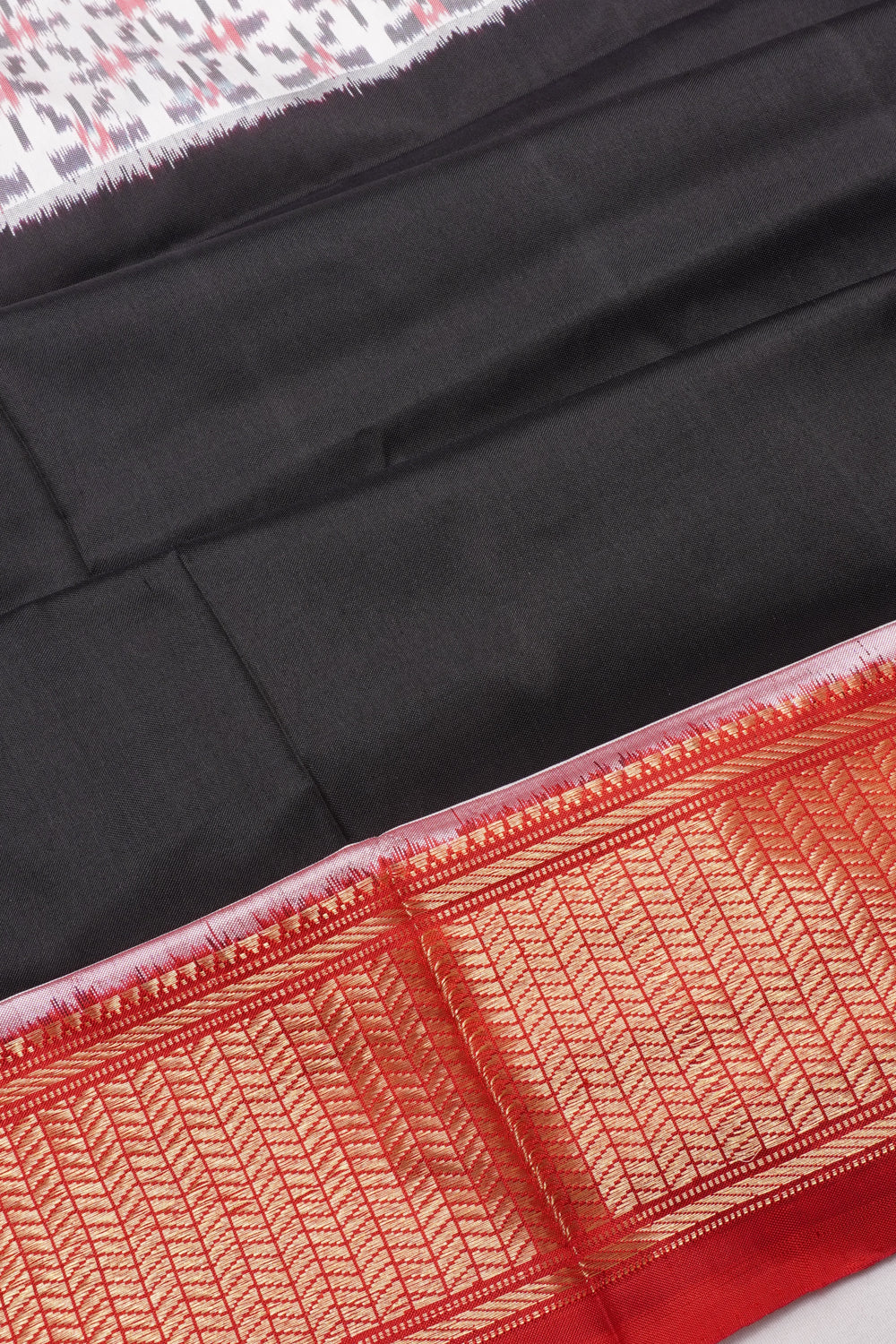 Pochampally Silk Ikat Black Saree