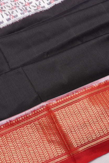 Pochampally Silk Ikat Black Saree