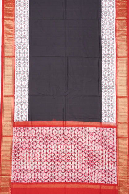 Pochampally Silk Ikat Black Saree