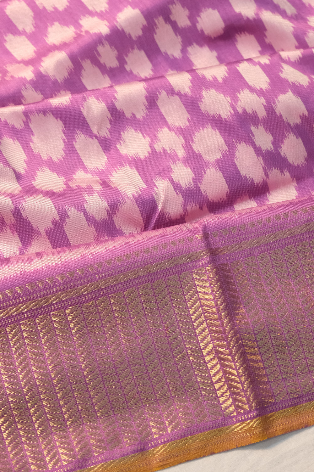Pochampally Silk Ikat Lavender Saree
