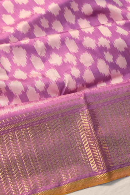 Pochampally Silk Ikat Lavender Saree