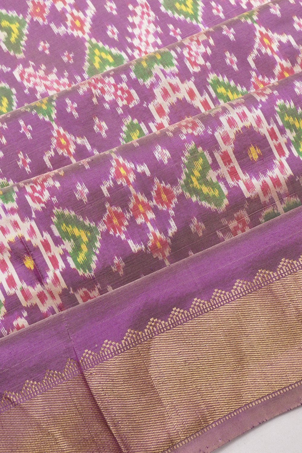 Pochampally Silk Ikat Lavender Saree