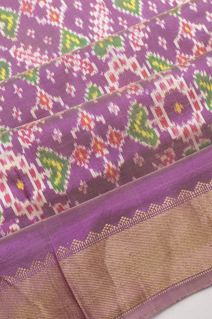 Pochampally Silk Ikat Lavender Saree