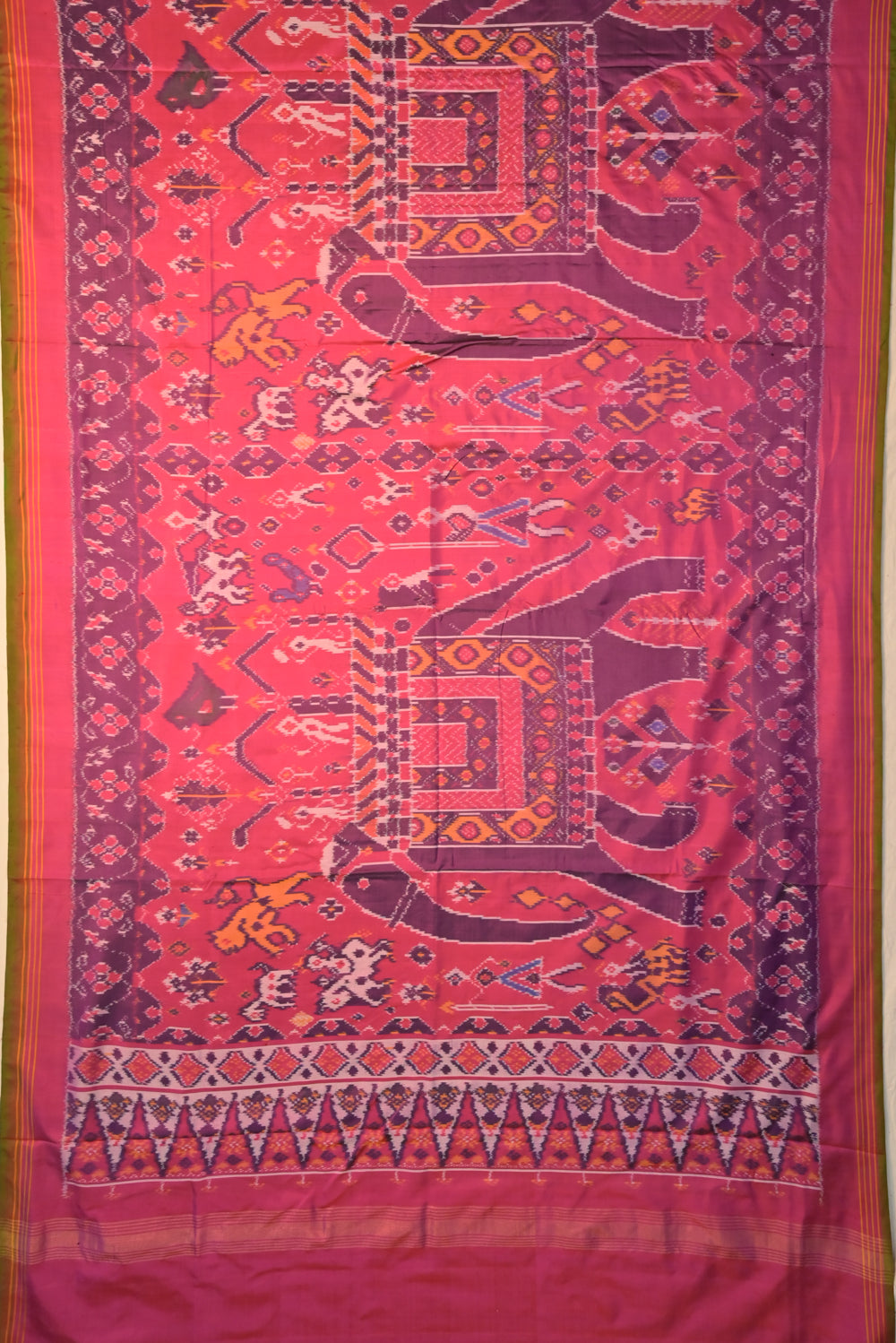 Pochampally Silk Ikat Pink Saree