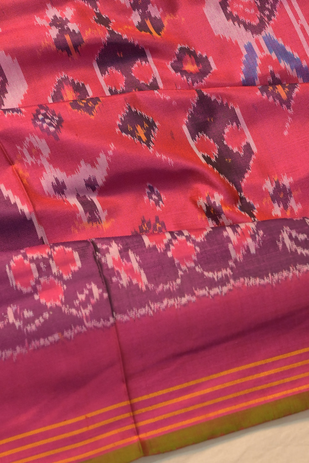 Pochampally Silk Ikat Pink Saree