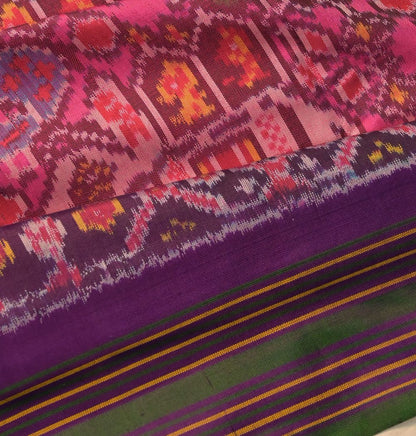 Pochampally Silk Ikat Pink Saree