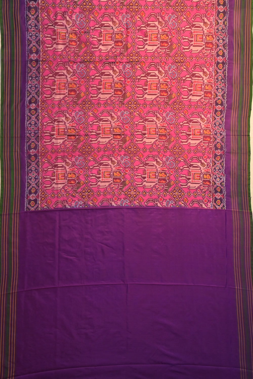 Pochampally Silk Ikat Pink Saree