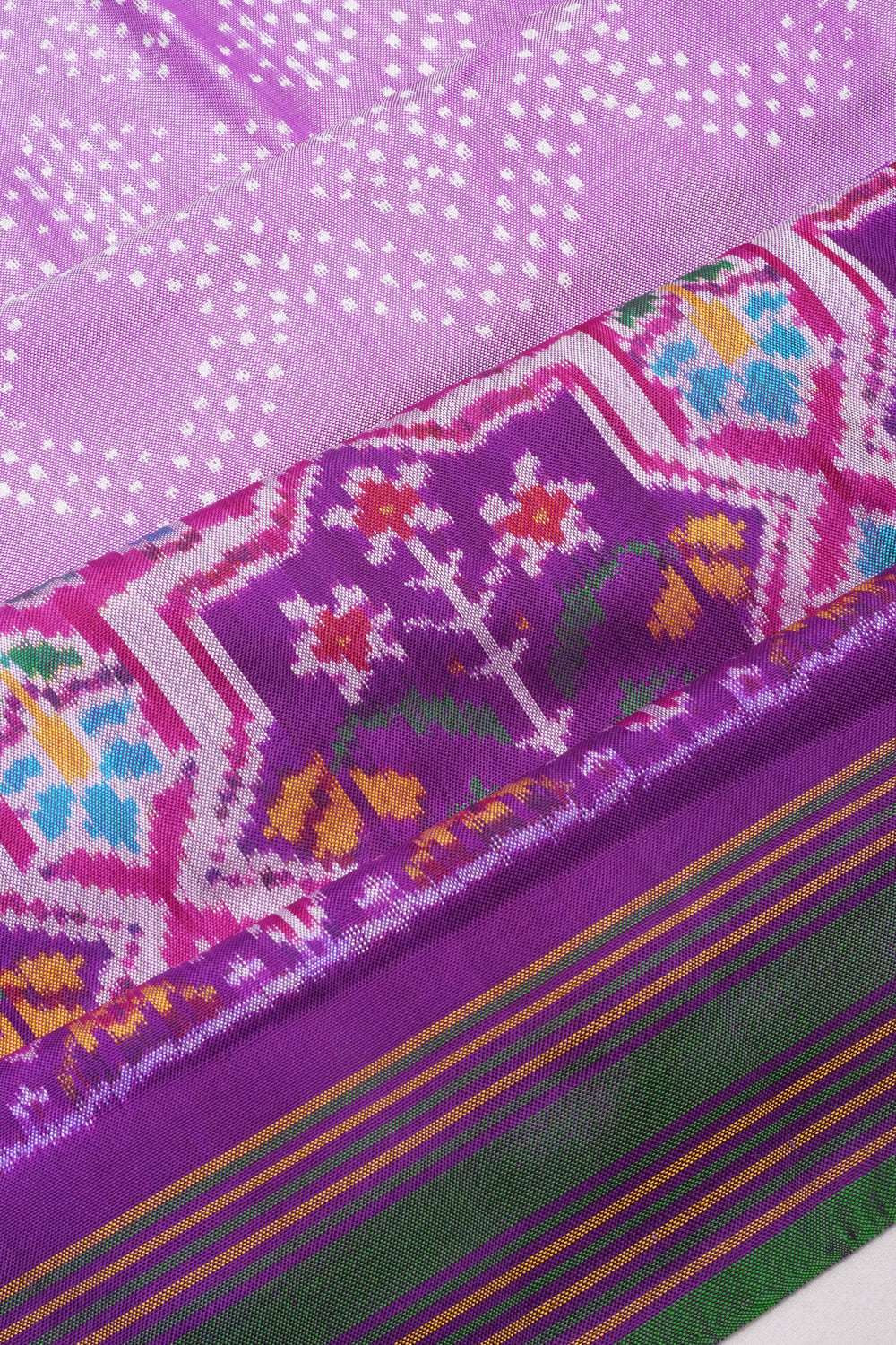 Pochampally Silk Ikat Lavender Saree