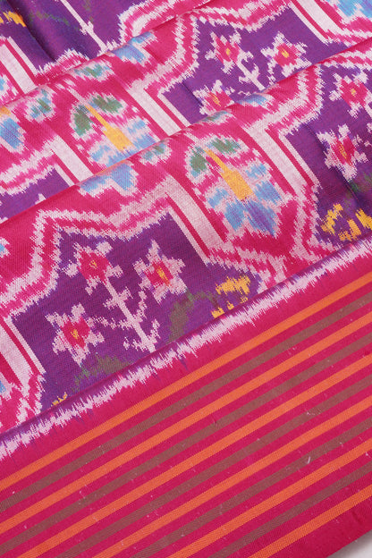 Pochampally Silk Ikat Pink Saree
