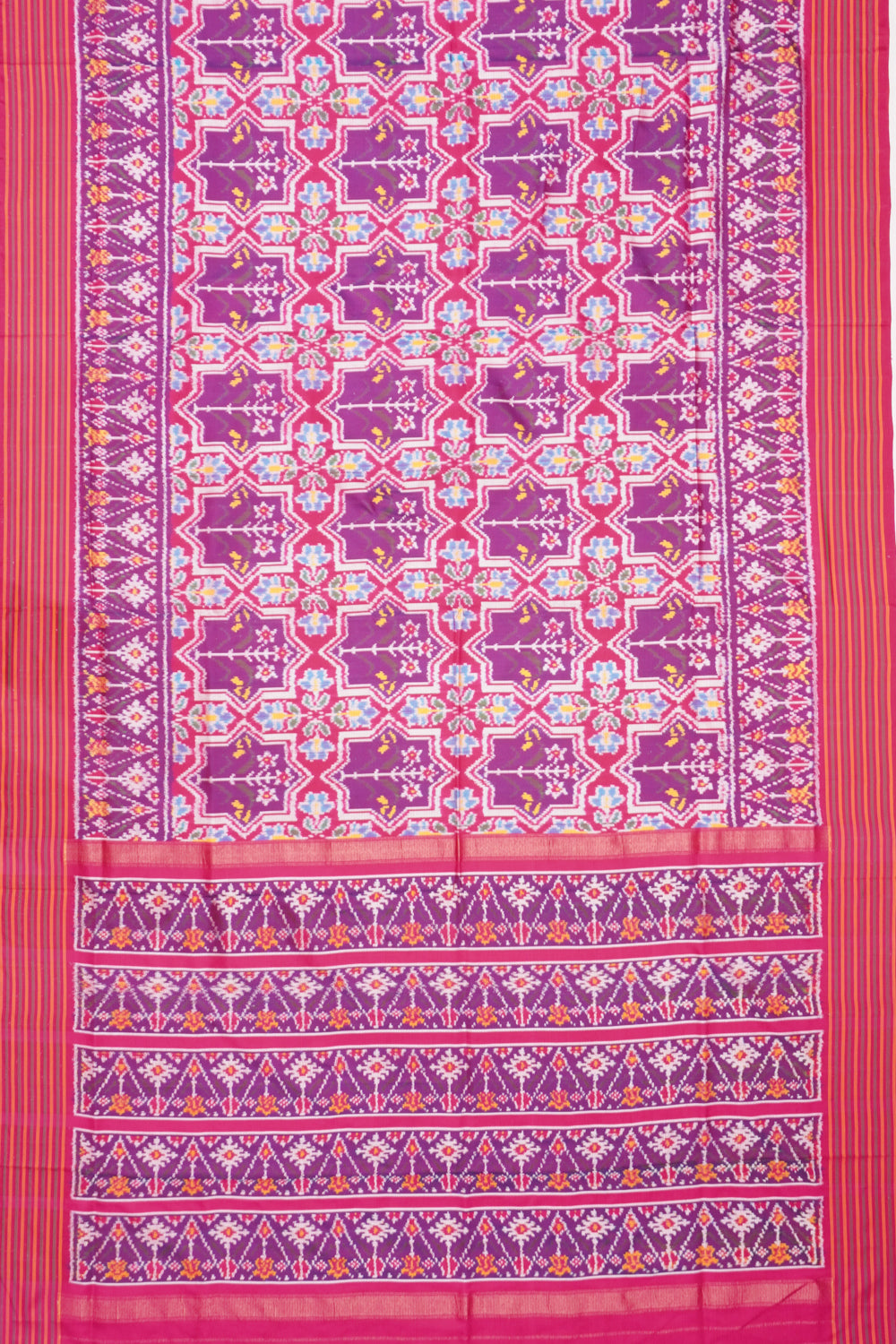 Pochampally Silk Ikat Pink Saree
