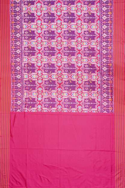 Pochampally Silk Ikat Pink Saree