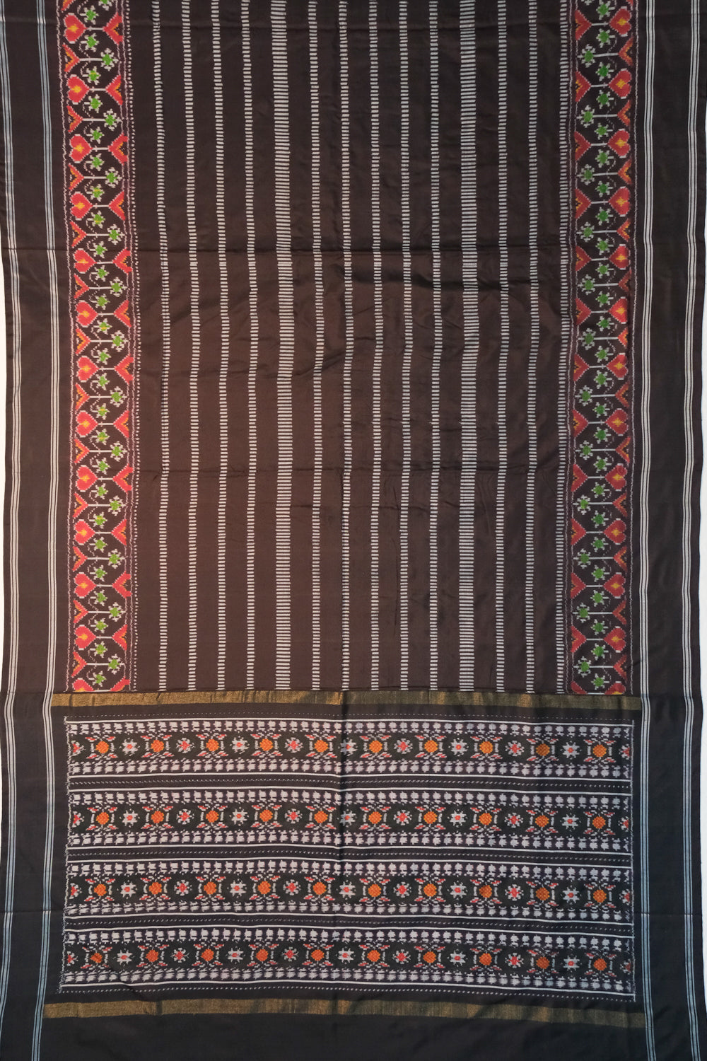 Pochampally Silk Ikat Black Saree