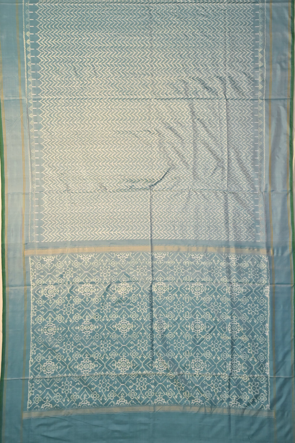Pochampally Silk Ikat Sky Blue Saree