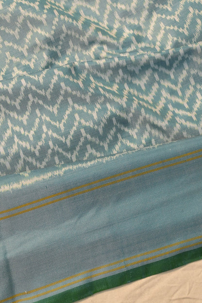 Pochampally Silk Ikat Sky Blue Saree