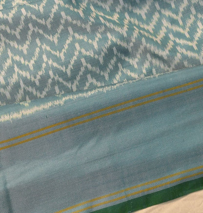 Pochampally Silk Ikat Sky Blue Saree