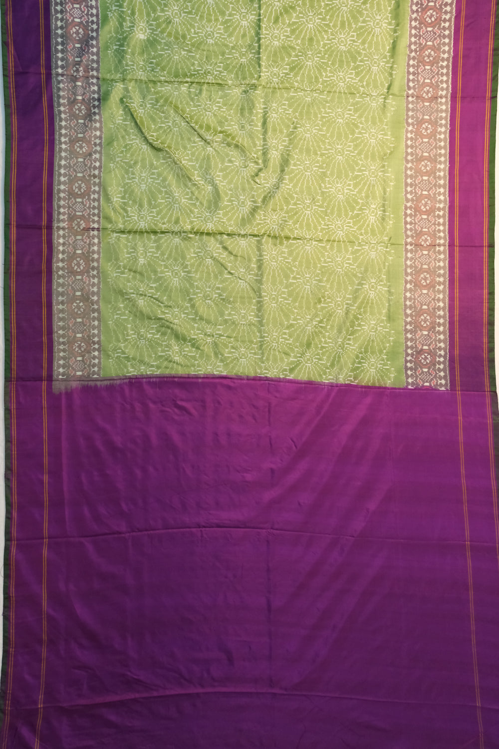 Pochampally Silk Ikat Pastel Green Saree