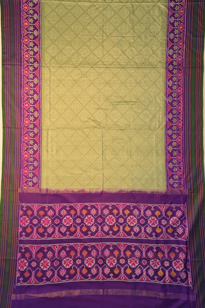 Pochampally Silk Ikat Pastel Green Saree