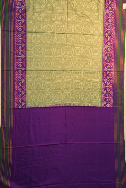 Pochampally Silk Ikat Pastel Green Saree
