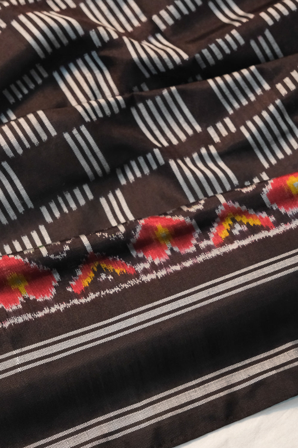 Pochampally Silk Ikat Black Saree