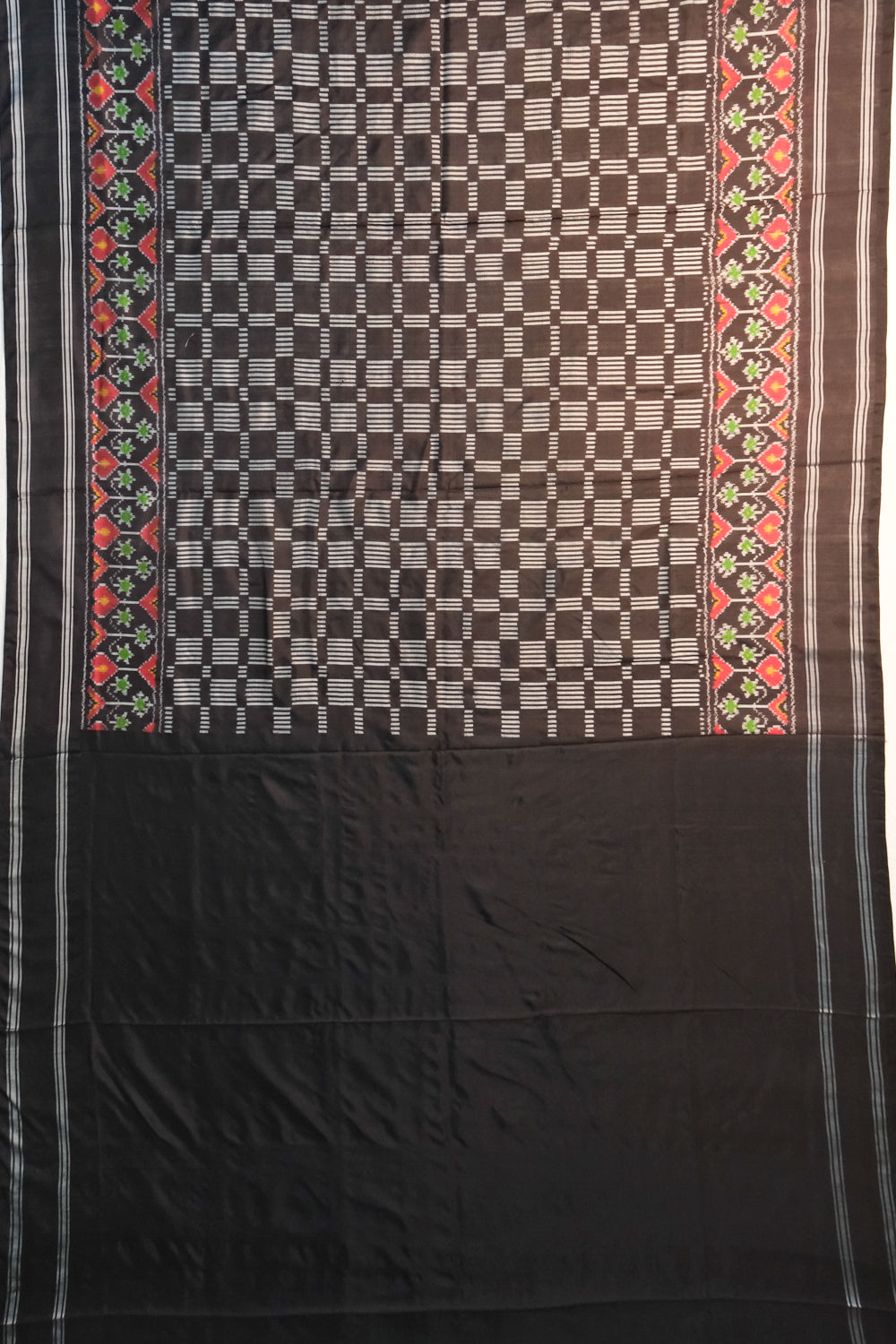Pochampally Silk Ikat Black Saree
