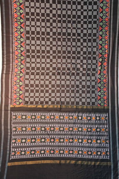 Pochampally Silk Ikat Black Saree
