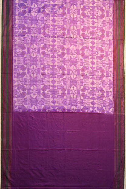 Pochampally Silk Ikat Lavender Saree