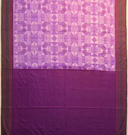 Pochampally Silk Ikat Lavender Saree