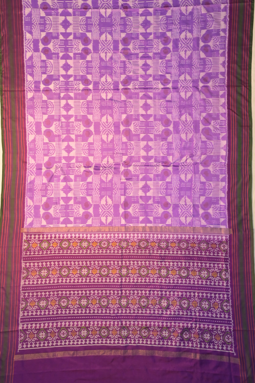 Pochampally Silk Ikat Lavender Saree