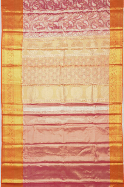 Taranga Kanchi Silk Tissue Brocade Pastel Pink Saree